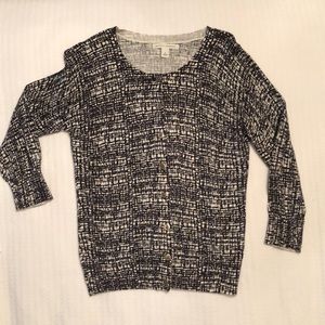 Black/White Patterned Cardigan